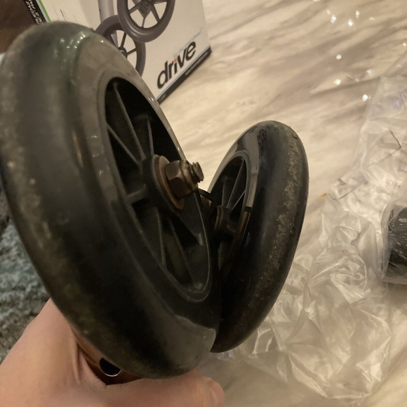 DRIVE 5" Bronze AMG Universal Walker Wheels. #10109 770-174 Preowned - Picture 6 of 11